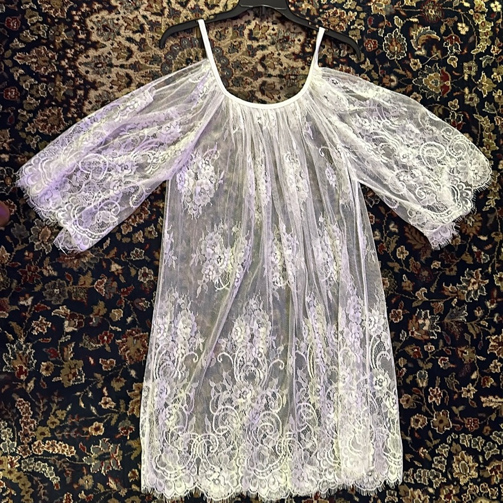 Cold-Shoulder Lace Dress